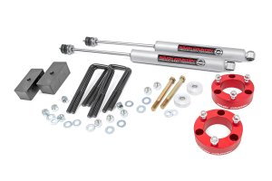 Toyota Tacoma Suspension Lift Kit - Rough Country - 3 Inch Lift Kit with Spacer - Red - '05-'23